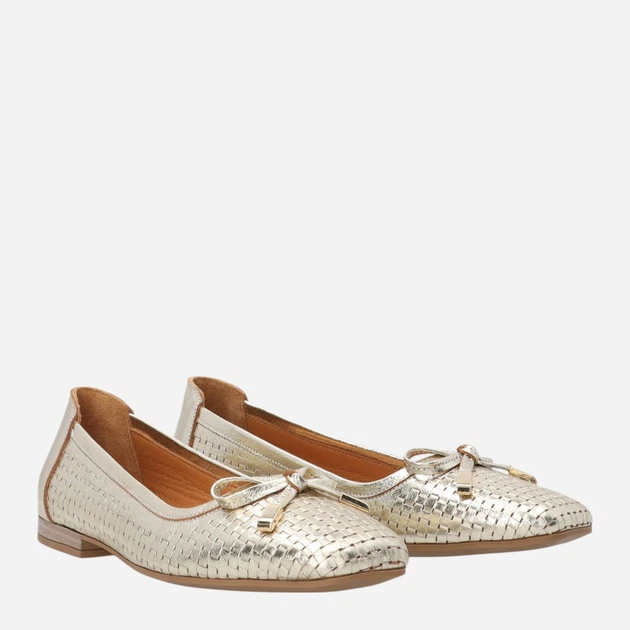 Baleriny damskie skórzane Venezia L204LEGOOBA034 38 (5UK) 24.4 cm Złote (5906140906651) - obraz 4