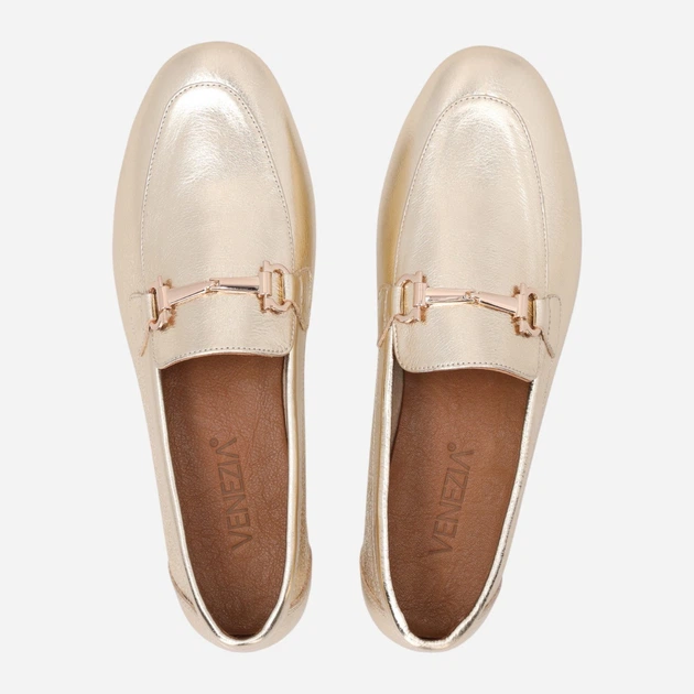 Lordsy damskie skórzane Venezia M004LEGOOBM140 38 (5UK) 24.4 cm Złote (5906140860564) - obraz 5