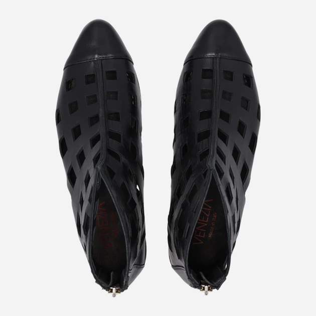 Жіночі туфлі зі шкіри Venezia P019LEBLOBB022 39 (6UK) 25 см Чорні (5906140797983) - зображення 5