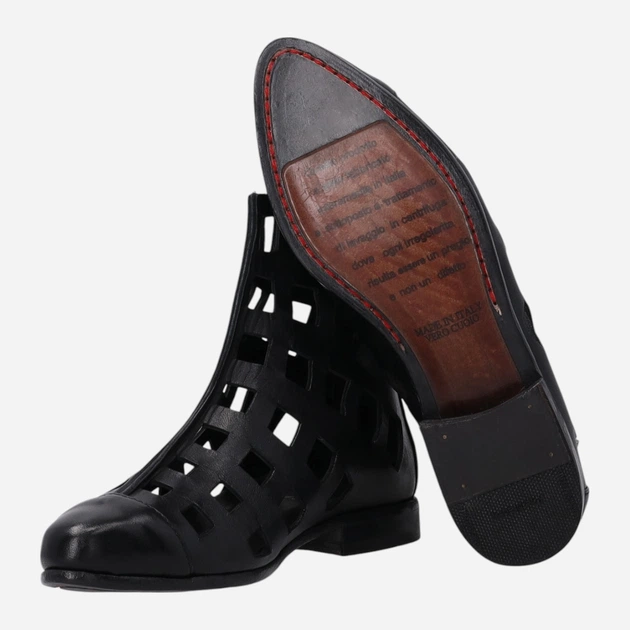 Жіночі туфлі зі шкіри Venezia P019LEBLOBB022 39 (6UK) 25 см Чорні (5906140797983) - зображення 6