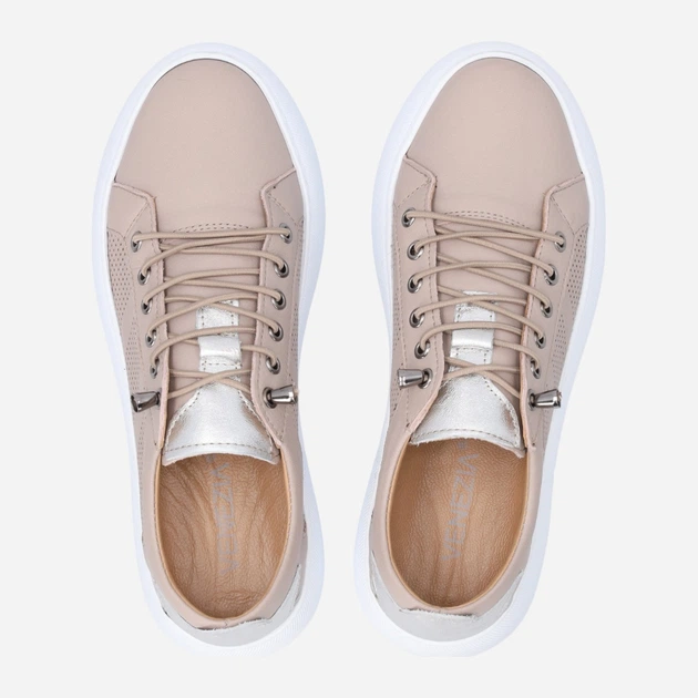 Sneakersy damskie skórzane do kostki na platformie Venezia R096LEBEOSP047 38 (5UK) 24.4 cm Beżowe (5906140824313) - obraz 5