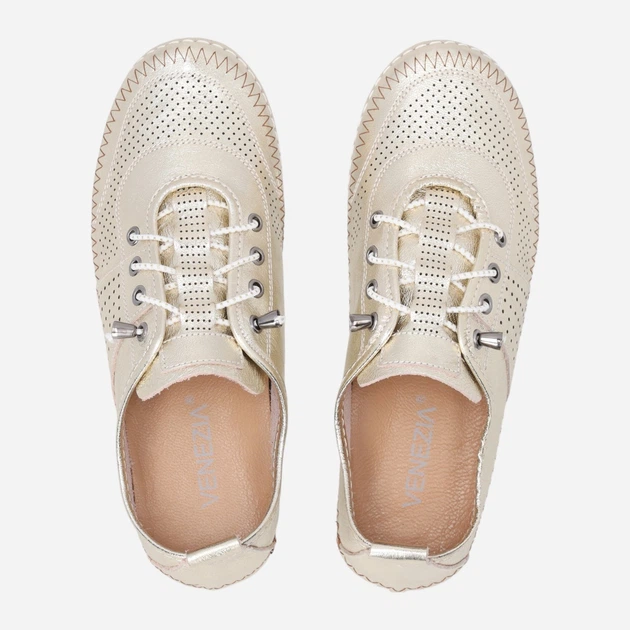 Жіночі туфлі зі шкіри Venezia R099LEGOOSP047 40 (7UK) 26 см Золотисті (5906140823927) - зображення 5