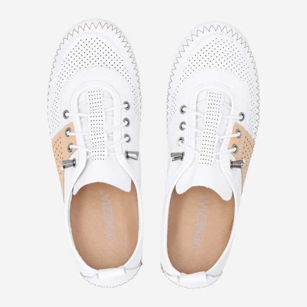 Жіночі туфлі зі шкіри Venezia R099LEWCOSP047 39 (6UK) 25 см Білі (5906140823798) - зображення 5