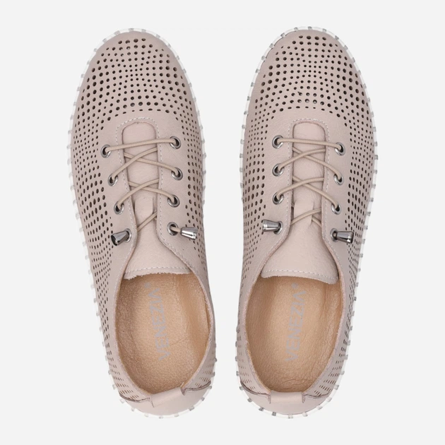 Półbuty damskie skórzane ażurowe Venezia R105LEBEOSP047 40 (7UK) 26 cm Brązowe (5906140824054) - obraz 5