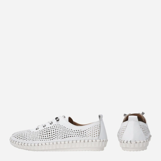 Półbuty damskie skórzane ażurowe Venezia R105LEWHOSP047 37 (4UK) 24 cm Białe (5906140823958) - obraz 3