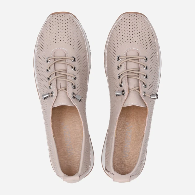 Жіночі туфлі зі шкіри Venezia R120LEBEOSP047 38 (5UK) 24.4 см Темно-бежеві (5906140823224) - зображення 5