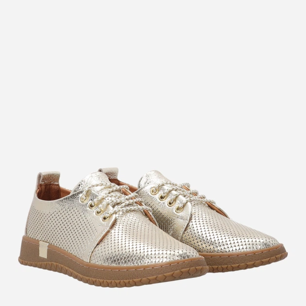 Жіночі туфлі зі шкіри Venezia R140LEGOOSP047 36 (3UK) 23.5 см Золотисті (5906140914465) - зображення 4