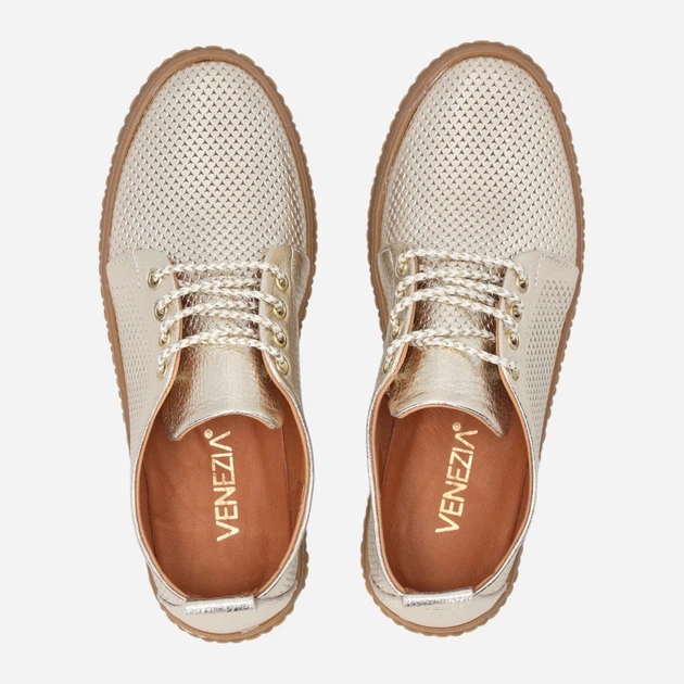 Жіночі туфлі зі шкіри Venezia R140LEGOOSP047 39 (6UK) 25 см Золотисті (5906140914496) - зображення 5