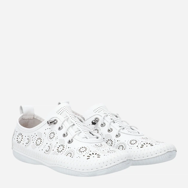 Жіночі туфлі зі шкіри Venezia R164LEWHOSP047 41 (8UK) 26.5 см Білі (5906140835241) - зображення 4