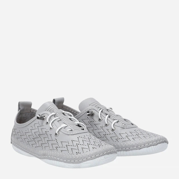 Półbuty damskie skórzane ażurowe Venezia R165LEGEOSP047 36 (3UK) 23.5 cm Szare (5906140829417) - obraz 4