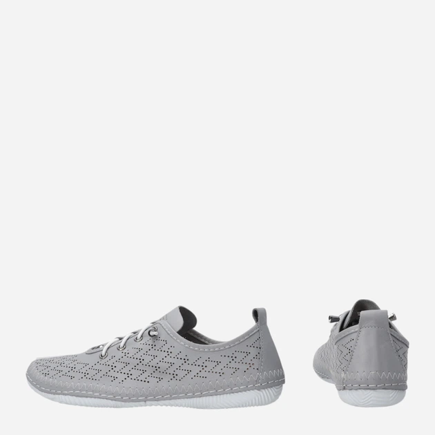 Półbuty damskie skórzane ażurowe Venezia R165LEGEOSP047 37 (4UK) 24 cm Szare (5906140829424) - obraz 3