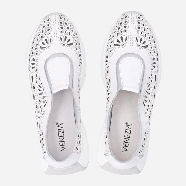 Жіночі туфлі зі шкіри Venezia S056LEWHOSP007 41 (8UK) 26.5 см Білі (5906140642177) - зображення 5