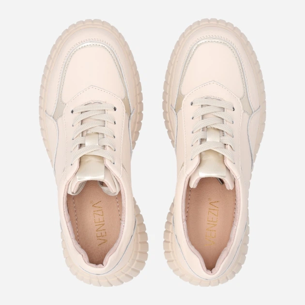 Жіночі туфлі зі шкіри Venezia S075LEBEOSP007 40 (7UK) 26 см Бежеві (5906140643433) - зображення 5