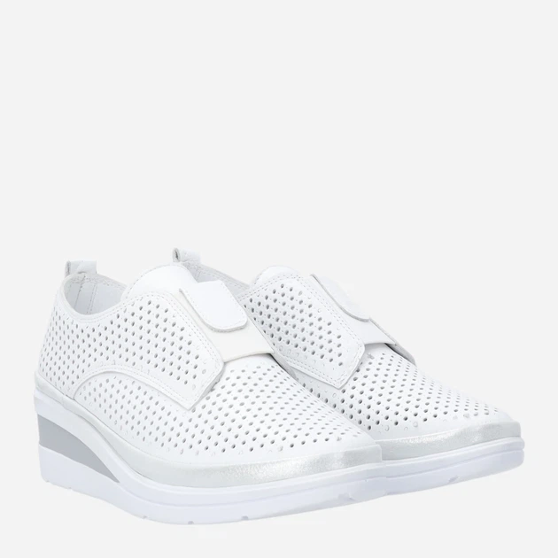 Жіночі туфлі зі шкіри Venezia S085LEWHOSP007 37 (4UK) 24 см Білі (5906140644362) - зображення 4