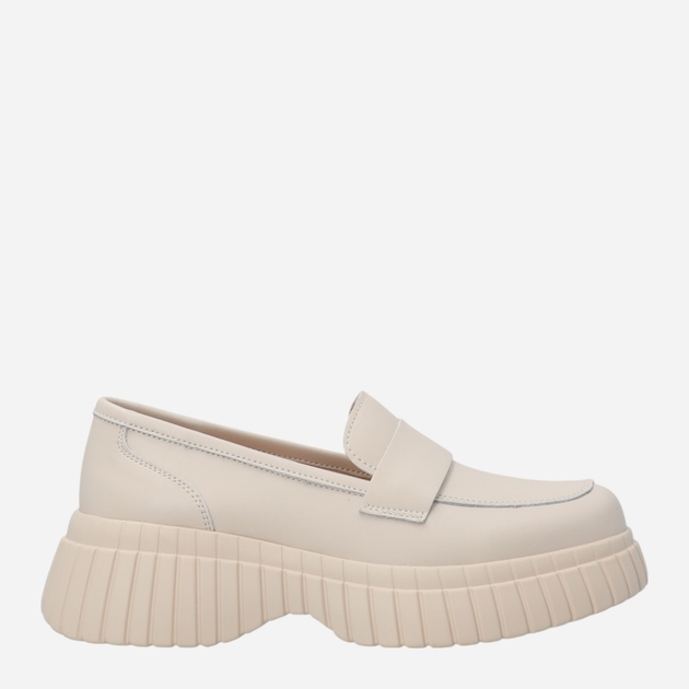 Loafersy damskie skórzane Venezia S147LEBEOBM007 37 (4UK) 24 cm Beżowe (5906140646984) - obraz 1