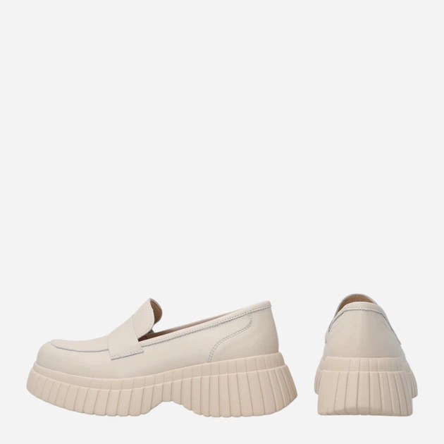 Жіночі лофери зі шкіри Venezia S147LEBEOBM007 40 (7UK) 26 см Бежеві (5906140647011) - зображення 3