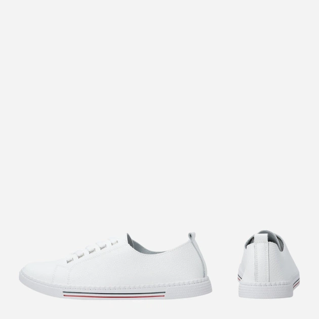 Sneakersy damskie skórzane do kostki Venezia S204LEWHOSP007 36 (3UK) 23.5 cm Białe (5906140647936) - obraz 3