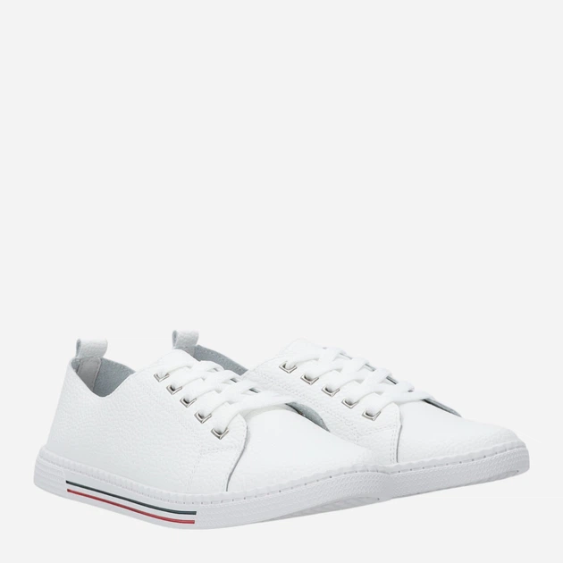 Sneakersy damskie skórzane do kostki Venezia S204LEWHOSP007 41 (8UK) 26.5 cm Białe (5906140647981) - obraz 4