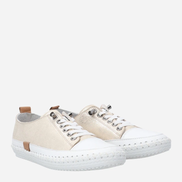 Жіночі кеди низькі Venezia T003LEGOOSP153 39 (6UK) 25 см Бежеві (5906140772331) - зображення 4