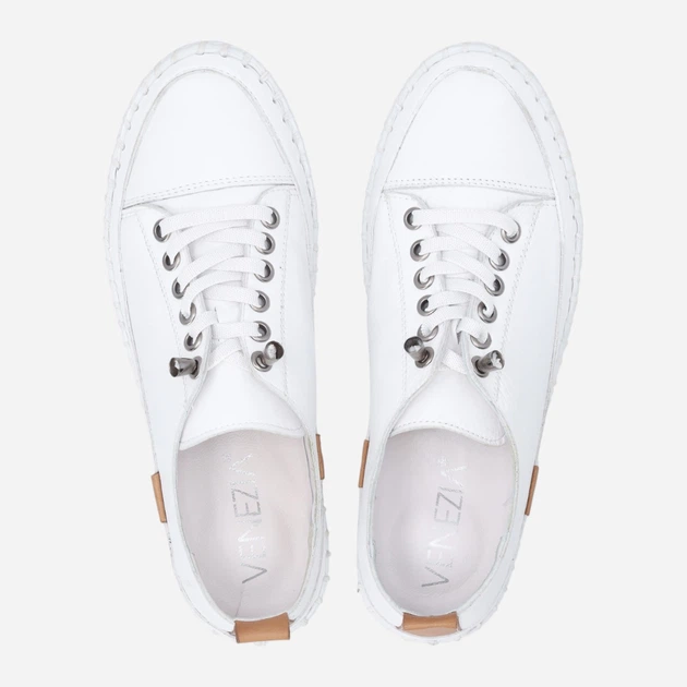 Жіночі кеди низькі Venezia T003LEWHOSP153 37 (4UK) 24 см Білі (5906140772430) - зображення 5