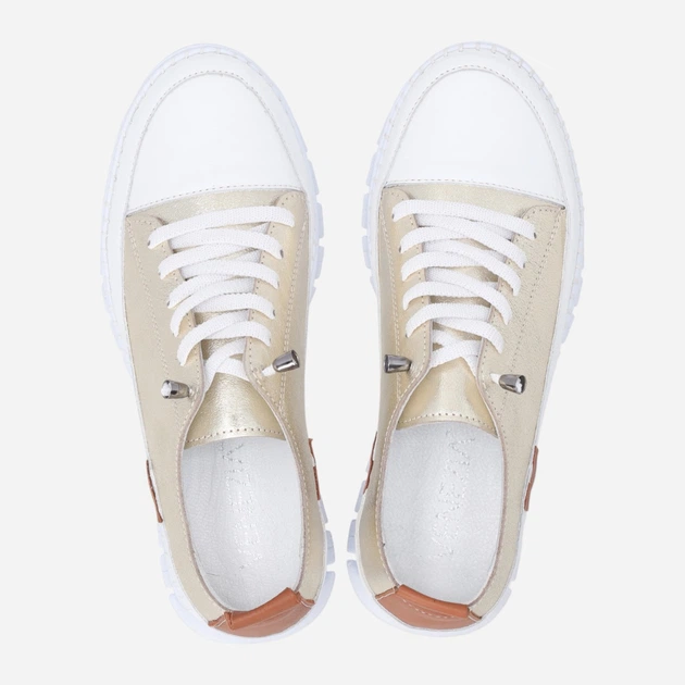 Жіночі туфлі зі шкіри Venezia T004LEGOOSP153 36 (3UK) 23.5 см Золотисті (5906140772560) - зображення 5