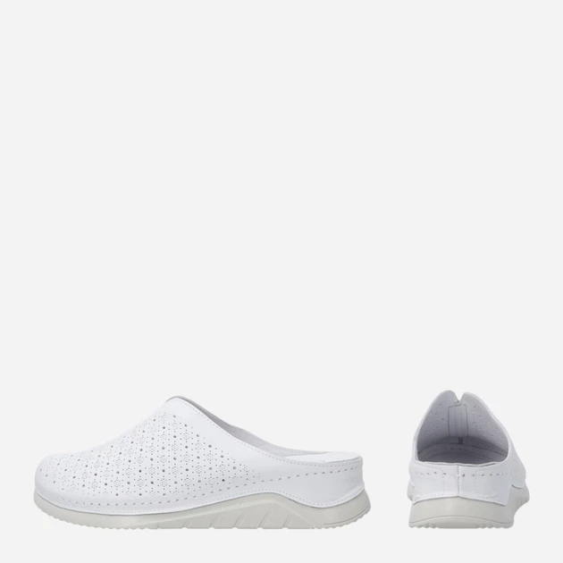 Chodaki damskie skórzane Venezia T007LEWHOBK153 37 (4UK) 24 cm Białe (5906140773338) - obraz 3