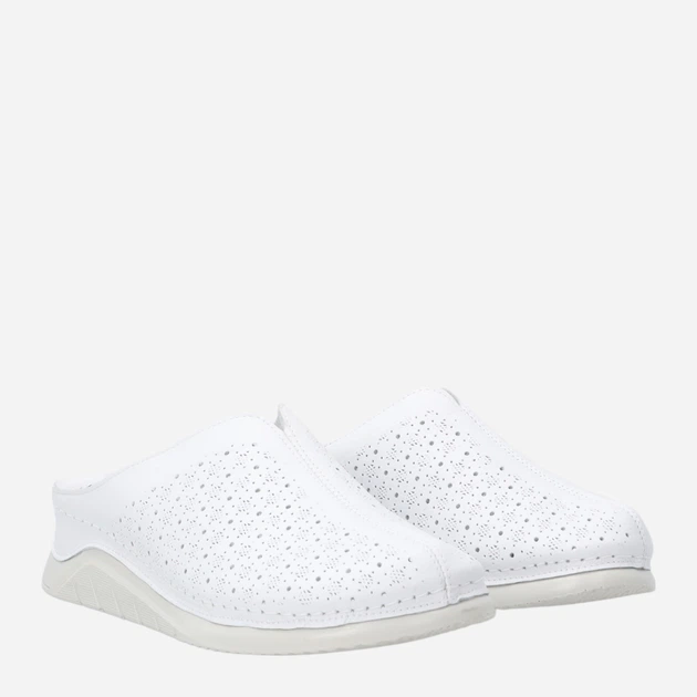 Chodaki damskie skórzane Venezia T007LEWHOBK153 40 (7UK) 26 cm Białe (5906140773369) - obraz 4