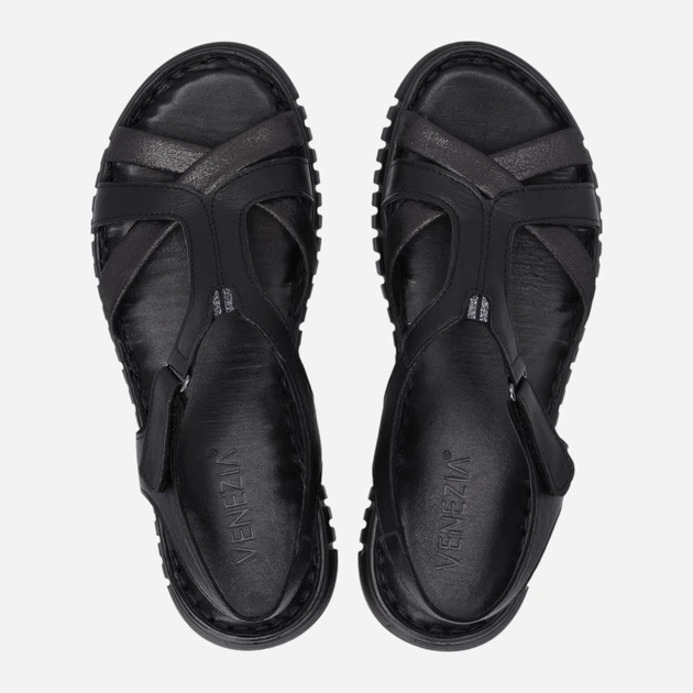 Жіночі сандалії Venezia T019LEBLOBS153 41 (8UK) 26.5 см Чорні (5906140773918) - зображення 5