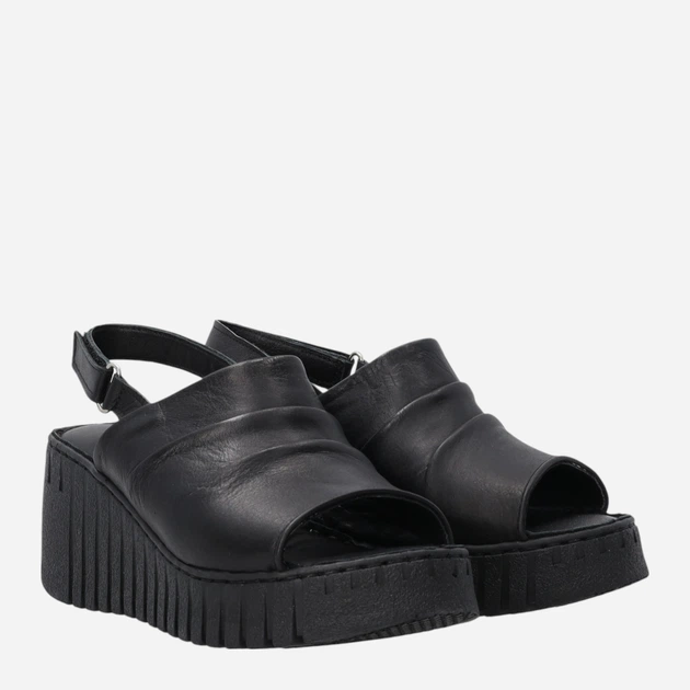 Жіночі сандалії Venezia T021LEBLOBS153 37 (4UK) 24 см Чорні (5906140773994) - зображення 4