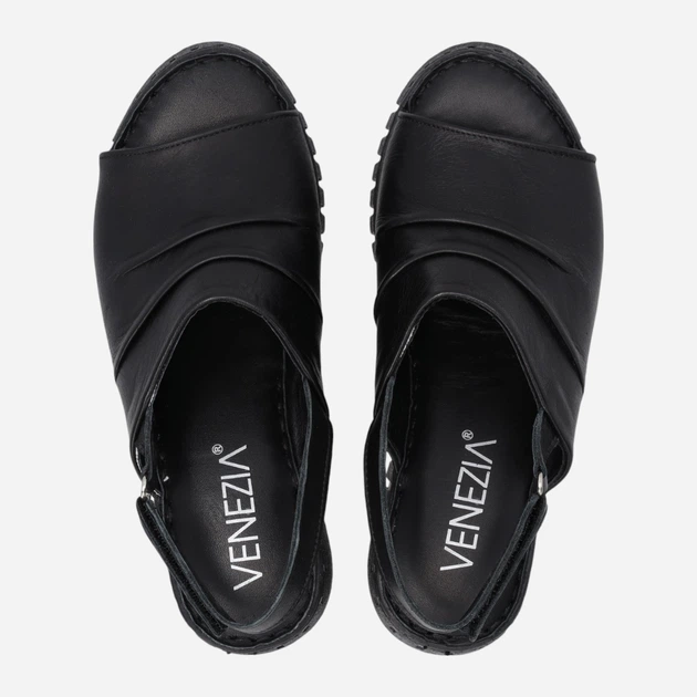 Жіночі сандалії Venezia T021LEBLOBS153 39 (6UK) 25 см Чорні (5906140774014) - зображення 5