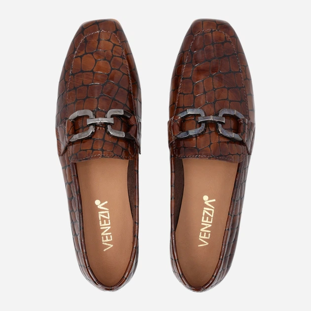 Lordsy damskie lakierowane Venezia Y029CRCUOBM044 37 (4UK) 24 cm Brązowe (5906140852255) - obraz 5