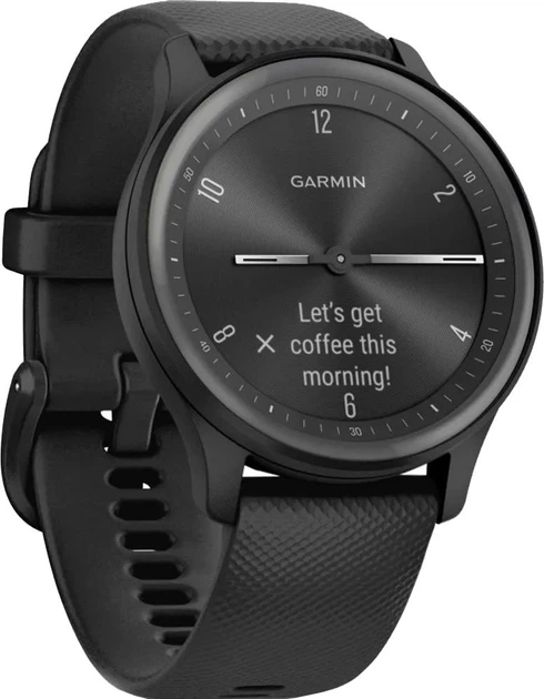 Смарт-часы Garmin Vivomove Sport Silicone Black (010-02566-00) - изображение 3