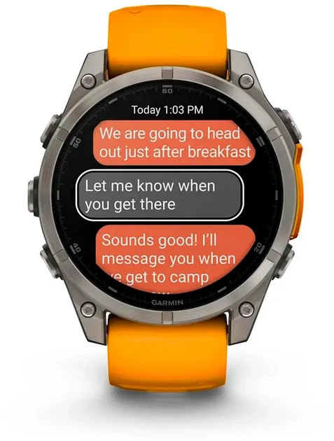 Смарт-часы Garmin fenix 8 47mm AMOLED Sapphire Titanium with a spark Orange and Graphite Silicone Band (010-02904-11) - Фото 7 Смарт-часы Garmin fenix 8 47mm AMOLED Sapphire Titanium with a spark Orange and Graphite Silicone Band (010-02904-11) - изображение 7