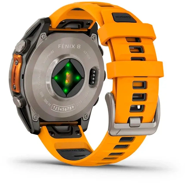 Смарт-часы Garmin fenix 8 47mm AMOLED Sapphire Titanium with a spark Orange and Graphite Silicone Band (010-02904-11) - Фото 12 Смарт-часы Garmin fenix 8 47mm AMOLED Sapphire Titanium with a spark Orange and Graphite Silicone Band (010-02904-11) - изображение 12