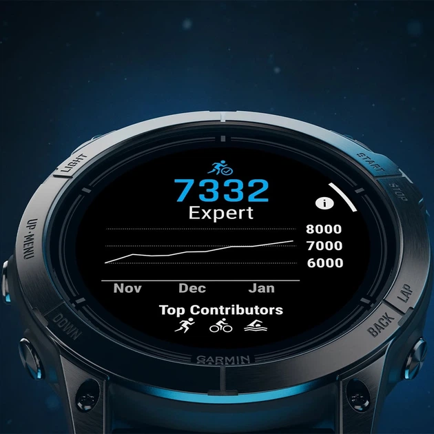 Спортивний годинник GARMIN Epix Pro Gen 2 51mm Sapphire Carbon Gray DLC Titanium with Black Silicone - зображення 2
