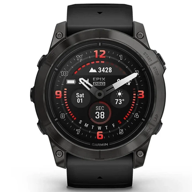 Спортивний годинник GARMIN Epix Pro Gen 2 51mm Sapphire Carbon Gray DLC Titanium with Black Silicone - зображення 10