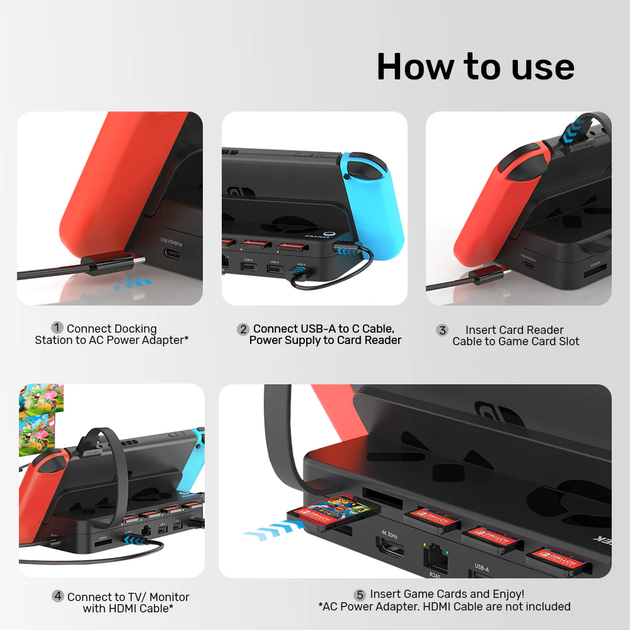 Stacja dokująca Unitek Gaming Docking Station with Remote Black (G1002F01) - obraz 7
