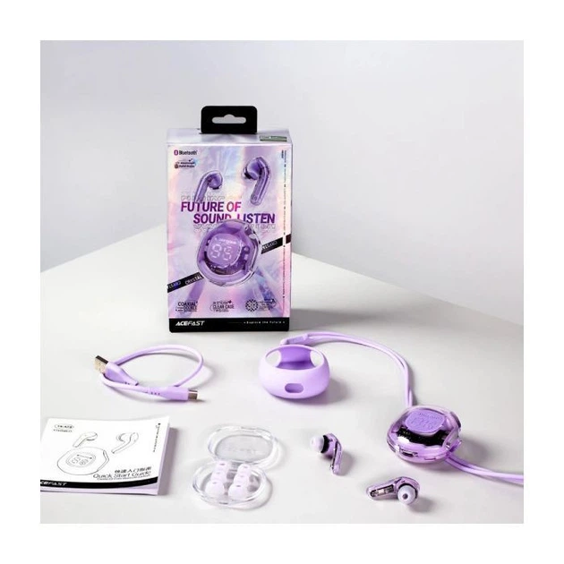 Наушники Acefast T8 alfalfa purple - Фото 3 Наушники Acefast T8 alfalfa purple - изображение 3