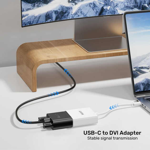 Adapter Unitek USB-C to DVI White (V1429A01) - obraz 11