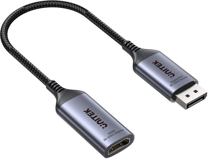 Адаптер Unitek 8K DisplayPort to HDMI Space Grey (V1611A01) - зображення 3