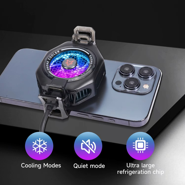 Охлаждение кулер для телефона смартфона Sarafox X5PRO с элементом Пельтье вентилятор 2 типа крепления - изображение 4