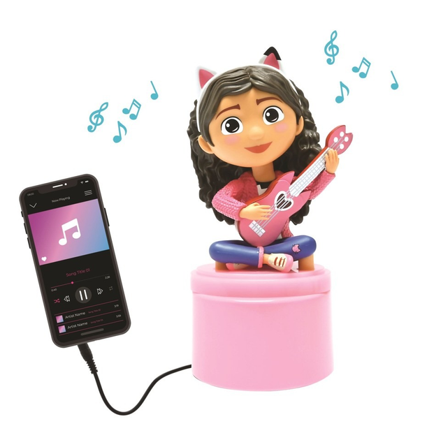 Lampka nocna Gabby's Dollhous 2 w 1 z głośnikiem i figurką Gabby (89006) (3380743105352) - obraz 3