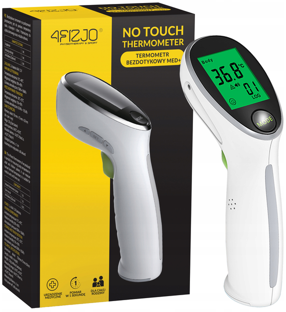 Термометр безконтактний 4FIZJO MED+ інфрачервоний (P-5905973402064) - зображення 1