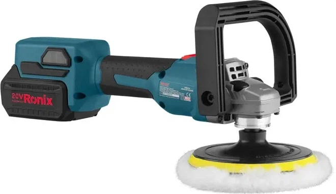 Аккумуляторная полировальная шлифовальная машина Ronix 20 В 150 мм 8652 (6976100510111) - Фото 4 Аккумуляторная полировальная шлифовальная машина Ronix 20 В 150 мм 8652 (6976100510111) - изображение 4