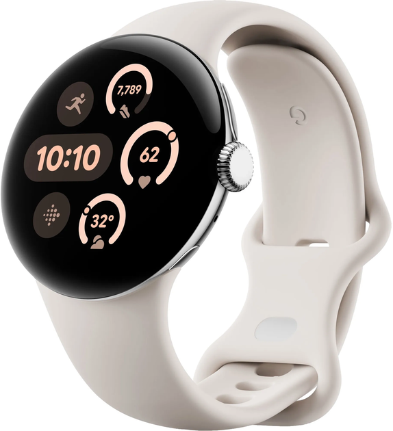 Смарт-годинник Google Pixel Watch 3 41 mm Silver Porcelain (GA05735-DE) - зображення 1