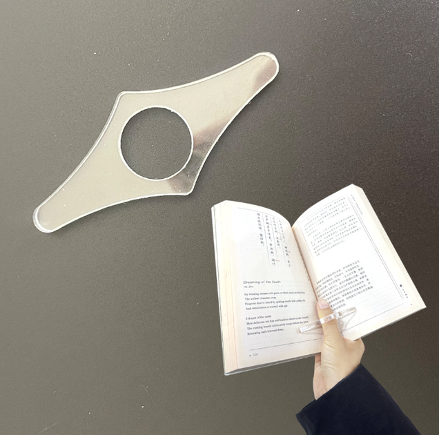 Держатель-закладка для страниц книги на палец, 2 штуки, прозрачный акрил, 8,6×3,8 см (II) 33993 - изображение 3