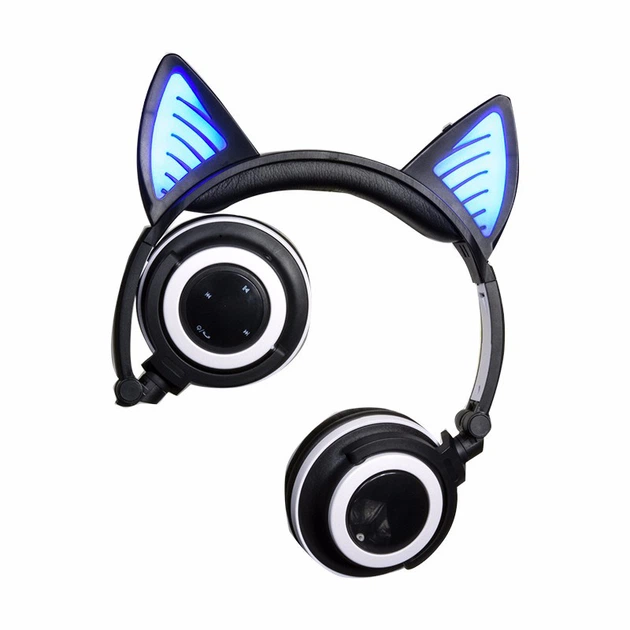 Наушники LINX BL108A Bluetooth наушники с кошачьей ушками LED Черные (SUN0479) - изображение 4