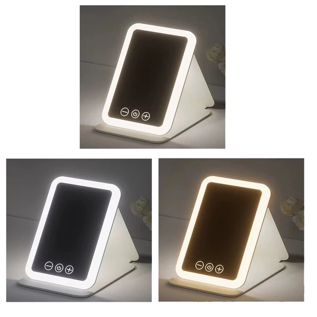 Косметическое настольное зеркало для макияжа LED-подсветка с сенсорным управлением с тремя режимами - Фото 8 Косметическое настольное зеркало для макияжа LED-подсветка с сенсорным управлением с тремя режимами - изображение 8