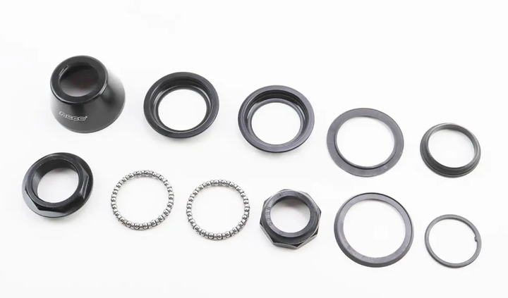 Рулевая колонка NECO H112 N 1-1/8" 44/28,6x44/30 резьбовая вилка высокая черная - изображение 2
