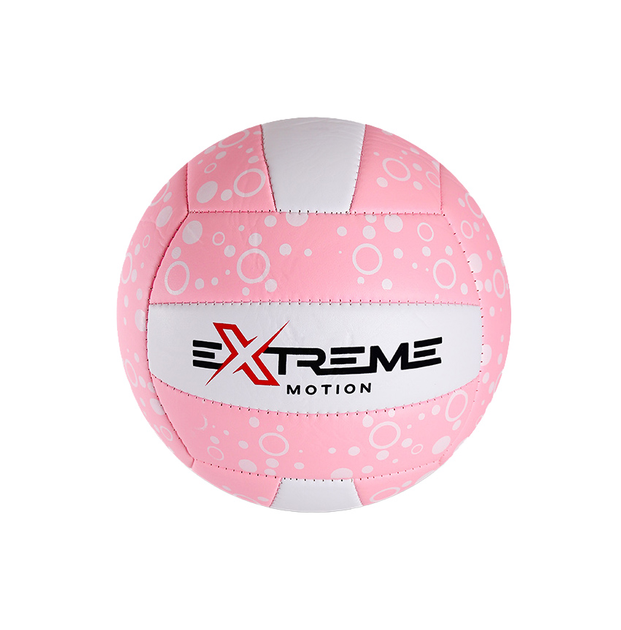 Фото - Волейбольний м'яч Extreme Motion М'яч волейбольний VB41449  PVC 260 грам, із сіткою  Рожевий 